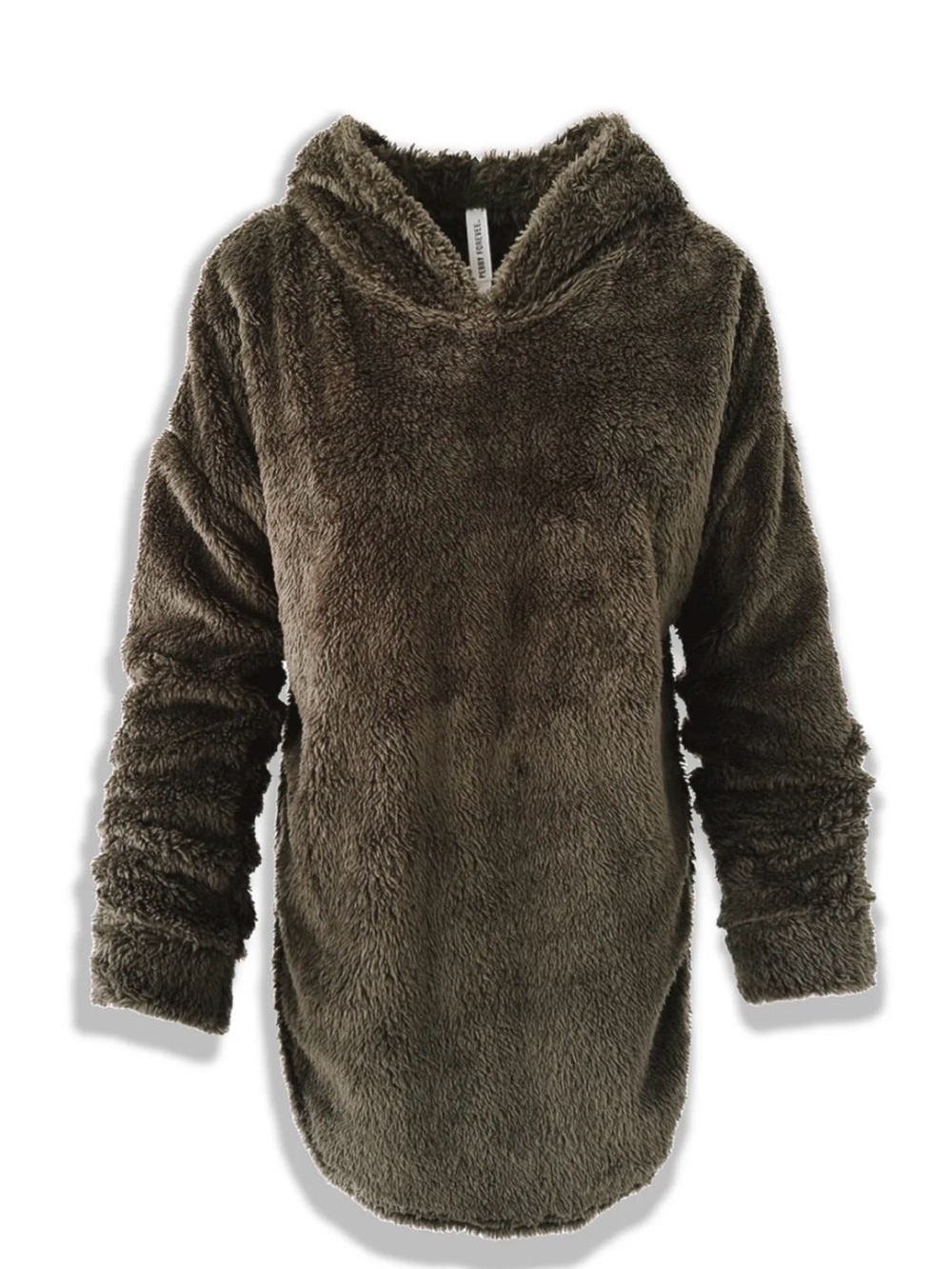 Women's Cozy Plush Hooded Pullover Sweater - Olive